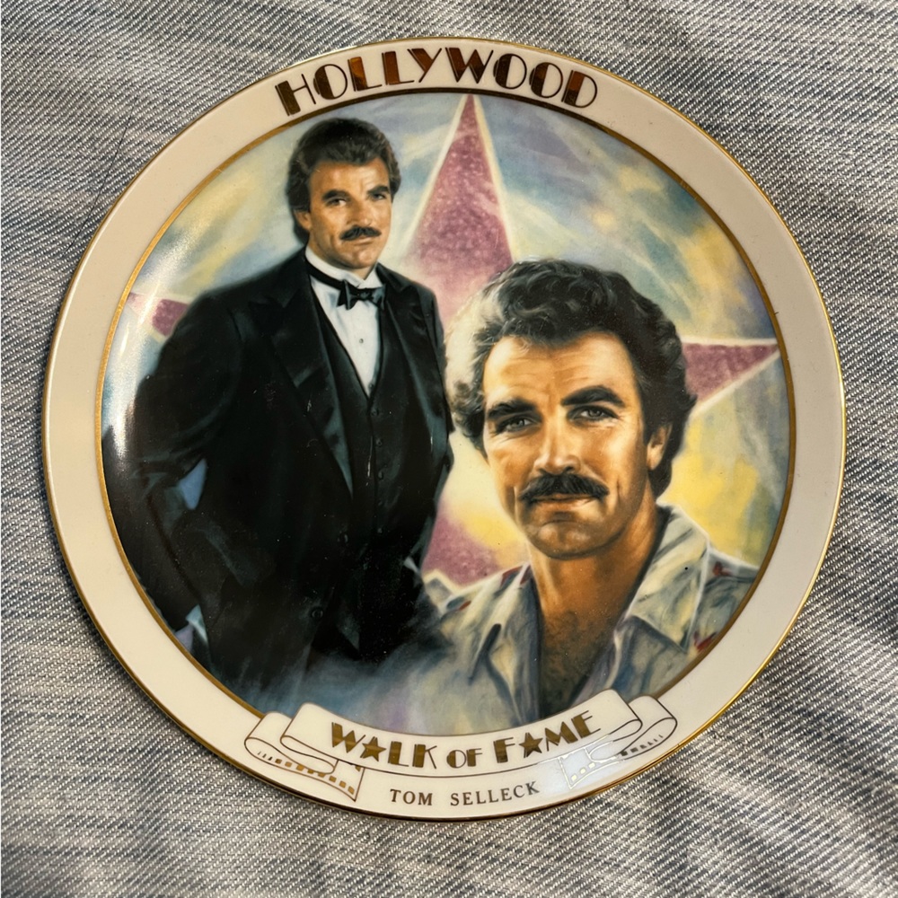 Tom Selleck Commemorative plate, Vintage